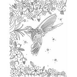 Dessin à colorier: Colibri (Animaux) #208574 - Coloriages à Imprimer Gratuits