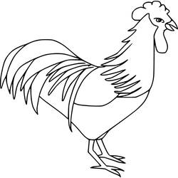 Coloriage Coq (Animaux) #207118 à imprimer et colorier