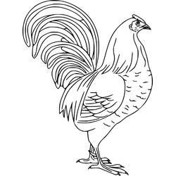 Coloriage Coq (Animaux) #207125 à imprimer et colorier
