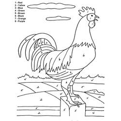 Dessin à colorier: Coq (Animaux) #4166 - Coloriages à Imprimer Gratuits