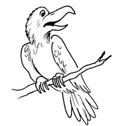Dessins à colorier: Corbeau - Coloriages à imprimer