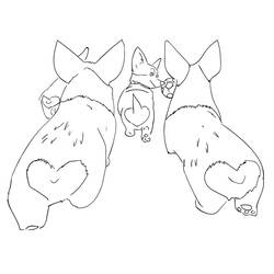 Dessin à colorier: Corgi (Animaux) #220754 - Coloriages à Imprimer Gratuits