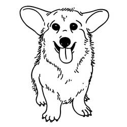 Dessin à colorier: Corgi (Animaux) #220760 - Coloriages à Imprimer Gratuits