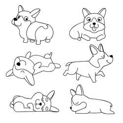 Dessin à colorier: Corgi (Animaux) #220765 - Coloriages à Imprimer Gratuits