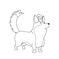 Dessin à colorier: Corgi (Animaux) #220766 - Coloriages à Imprimer Gratuits