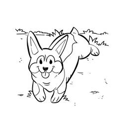 Dessin à colorier: Corgi (Animaux) #220781 - Coloriages à Imprimer Gratuits