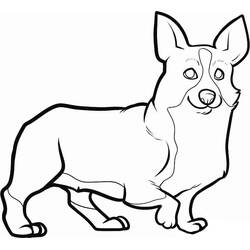 Dessin à colorier: Corgi (Animaux) #220784 - Coloriages à Imprimer Gratuits