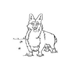 Dessin à colorier: Corgi (Animaux) #220791 - Coloriages à Imprimer Gratuits