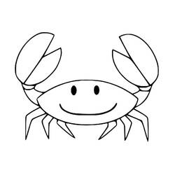 Coloriage Crabe (Animaux) #199400 à imprimer et colorier