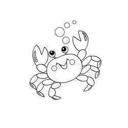 Coloriage Crabe (Animaux) #199414 à imprimer et colorier