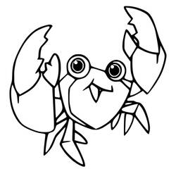 Coloriage Crabe (Animaux) #199415 à imprimer et colorier