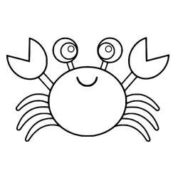 Coloriage Crabe (Animaux) #199420 à imprimer et colorier
