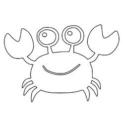 Coloriage Crabe (Animaux) #199421 à imprimer et colorier