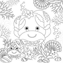 Coloriage Crabe (Animaux) #199426 à imprimer et colorier