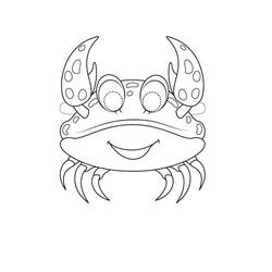 Coloriage Crabe (Animaux) #199433 à imprimer et colorier