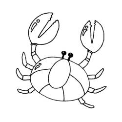 Dessin à colorier: Crabe (Animaux) #4591 - Coloriages à Imprimer Gratuits