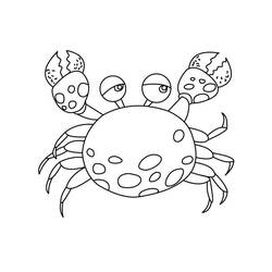 Dessin à colorier: Crabe (Animaux) #4597 - Coloriages à Imprimer Gratuits