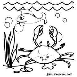 Dessin à colorier: Crabe (Animaux) #4663 - Coloriages à Imprimer Gratuits