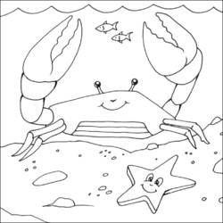 Dessin à colorier: Crabe (Animaux) #4683 - Coloriages à Imprimer Gratuits