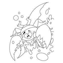 Dessin à colorier: Crabe (Animaux) #4710 - Coloriages à Imprimer Gratuits