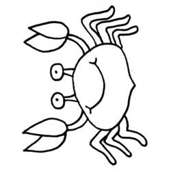 Dessin à colorier: Crabe (Animaux) #4731 - Coloriages à Imprimer Gratuits