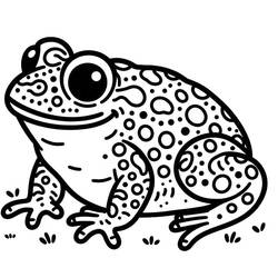Dessin à colorier: Crapaud (Animaux) #218466 - Coloriages à Imprimer Gratuits