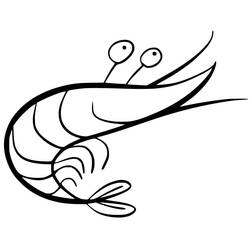 Coloriage Crevette (Animaux) #208544 à imprimer et colorier