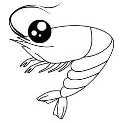 Coloriage Crevette (Animaux) #208551 à imprimer et colorier