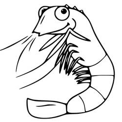 Coloriage Crevette (Animaux) #208558 à imprimer et colorier