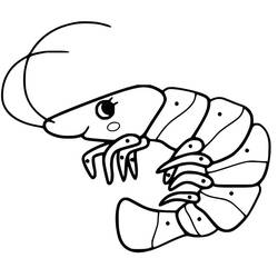 Coloriage Crevette (Animaux) #208567 à imprimer et colorier