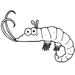 Coloriage Crevette (Animaux) #208570 à imprimer et colorier