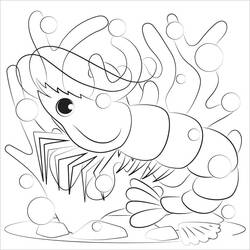 Coloriage Crevette (Animaux) #208571 à imprimer et colorier