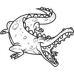 Illustration au trait Crocodile (Animaux) #179014 prête à colorier