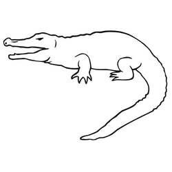Coloriage à imprimer Crocodile (Animaux) #179019 pour enfants et adultes