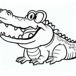Coloriage Crocodile (Animaux) #217064 à imprimer et colorier