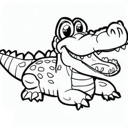 Coloriage Crocodile (Animaux) #217066 à imprimer et colorier