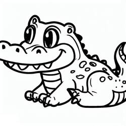 Coloriage Crocodile (Animaux) #217067 à imprimer et colorier