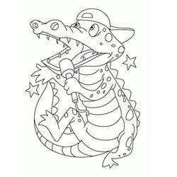 Coloriage gratuit Crocodile (Animaux) #217070 à colorier aux crayons
