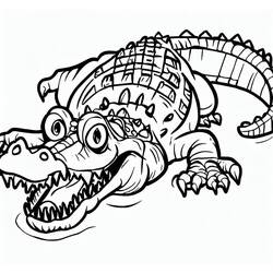 Joli coloriage Crocodile (Animaux) #217074, prêt à imprimer