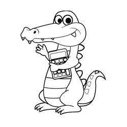 Coloriage Crocodile (Animaux) #217075 à imprimer et colorier