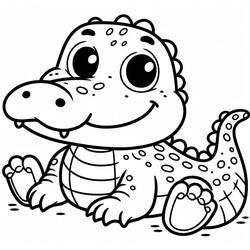 Coloriage gratuit Crocodile (Animaux) #217079 à colorier aux crayons