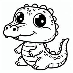 Joli coloriage Crocodile (Animaux) #217080, prêt à imprimer