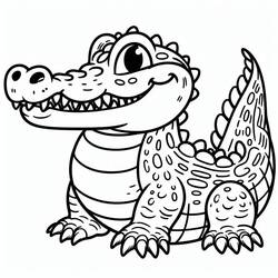 Coloriage Crocodile (Animaux) #217081 à imprimer et colorier