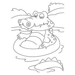 Dessin à colorier: Crocodile (Animaux) #4804 - Coloriages à Imprimer Gratuits