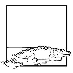 Dessin à colorier: Crocodile (Animaux) #4818 - Coloriages à Imprimer Gratuits
