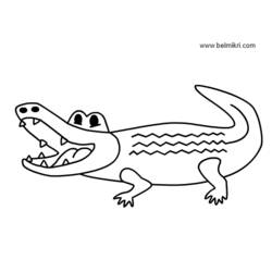 Dessin à colorier: Crocodile (Animaux) #4845 - Coloriages à Imprimer Gratuits