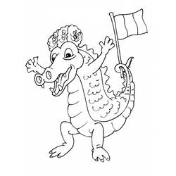 Dessin à colorier: Crocodile (Animaux) #4863 - Coloriages à Imprimer Gratuits