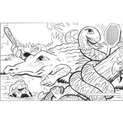 Dessin à colorier: Crocodile (Animaux) #4896 - Coloriages à Imprimer Gratuits