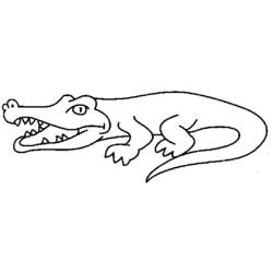 Dessin à colorier: Crocodile (Animaux) #4922 - Coloriages à Imprimer Gratuits
