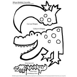 Dessin à colorier: Crocodile (Animaux) #4974 - Coloriages à Imprimer Gratuits